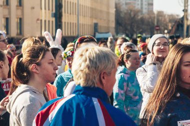 8 Mart 2019, Minsk Belarus Yarışı Kadınlar Günü onuruna 8 Mart