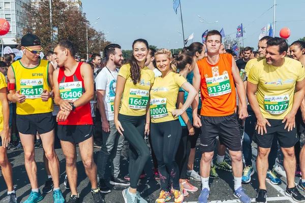 September 9, 2018 Minsk Belarus Half Marathon Minsk 2018 Running in the city — Stock Photo, Image