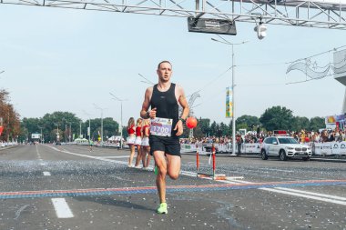 9 Eylül 2018 Minsk Belarus Yarı Maraton Minsk 2018
