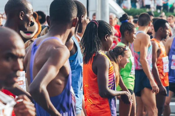 Septiembre 9, 2018 Minsk Bielorrusia Media Maratón Minsk 2018 Correr en la ciudad — Foto de Stock