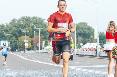 9 Eylül 2018 Minsk Belarus Yarı Maraton Minsk 2018