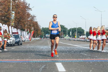 9 Eylül 2018 Minsk Belarus Yarı Maraton Minsk 2018