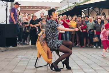 25 Mayıs 2019 Minsk Belarus Caddesi Şenlikleri