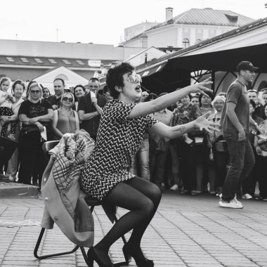 25 Mayıs 2019 Minsk Belarus Caddesi Şenlikleri