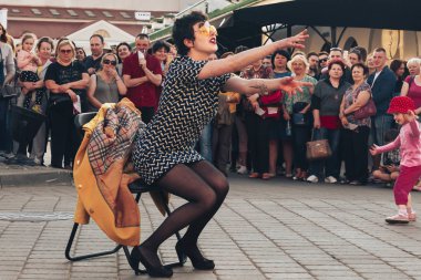 25 Mayıs 2019 Minsk Belarus Caddesi Şenlikleri