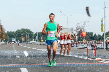 9 Eylül 2018 Minsk Belarus Yarı Maraton Minsk 2018