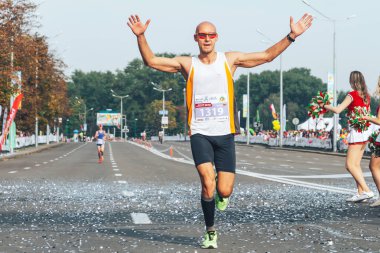 9 Eylül 2018 Minsk Belarus Yarı Maraton Minsk 2018