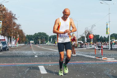 9 Eylül 2018 Minsk Belarus Yarı Maraton Minsk 2018