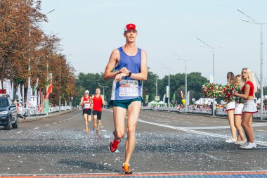 9 Eylül 2018 Minsk Belarus Yarı Maraton Minsk 2018