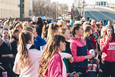 8 Mart 2019, Minsk Belarus Yarışı Kadınlar Günü onuruna 8 Mart