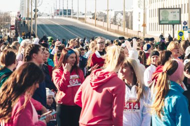8 Mart 2019, Minsk Belarus Yarışı Kadınlar Günü onuruna 8 Mart