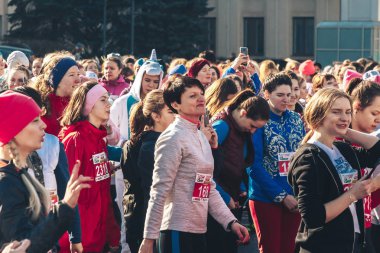 8 Mart 2019, Minsk Belarus Yarışı Kadınlar Günü onuruna 8 Mart