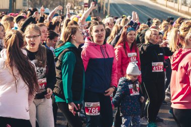 8 Mart 2019, Minsk Belarus Yarışı Kadınlar Günü onuruna 8 Mart