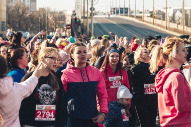 8 Mart 2019, Minsk Belarus Yarışı Kadınlar Günü onuruna 8 Mart