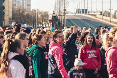 8 Mart 2019, Minsk Belarus Yarışı Kadınlar Günü onuruna 8 Mart