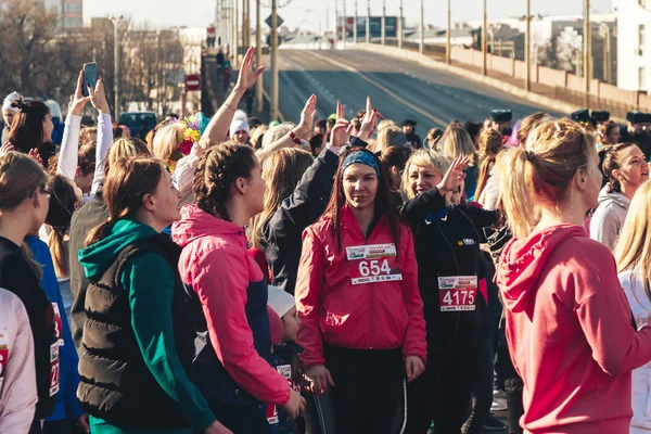 8. März 2019 Minsk Weißrussland-Rennen zu Ehren des Frauentags am 8. März — Stockfoto