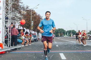 9 Eylül 2018 Minsk Belarus Yarı Maraton Minsk 2018