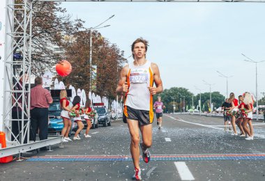 9 Eylül 2018 Minsk Belarus Yarı Maraton Minsk 2018