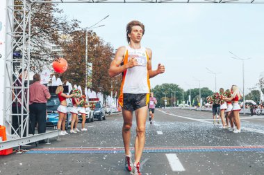9 Eylül 2018 Minsk Belarus Yarı Maraton Minsk 2018