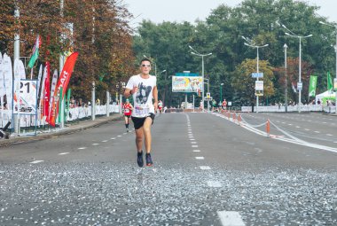 9 Eylül 2018 Minsk Belarus Yarı Maraton Minsk 2018