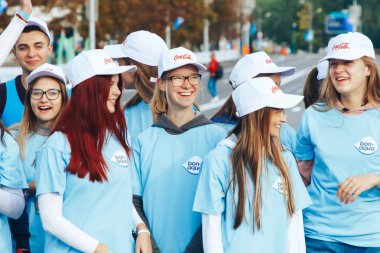 15 Eylül 2018 Minsk Belarus Yarı Maraton Minsk 2019