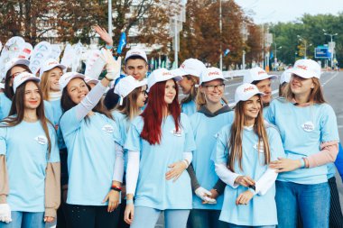 15 Eylül 2018 Minsk Belarus Yarı Maraton Minsk 2019