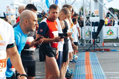 15 Eylül 2018 Minsk Belarus Yarı Maraton Minsk 2019