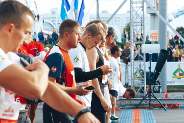 15 Eylül 2018 Minsk Belarus Yarı Maraton Minsk 2019