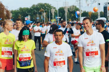 15 Eylül 2018 Minsk Belarus Yarı Maraton Minsk 2019