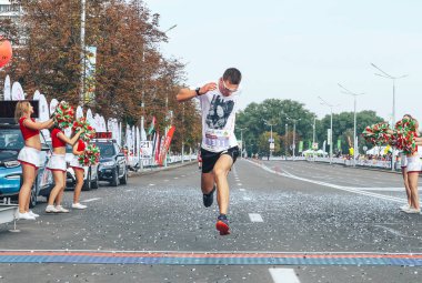 9 Eylül 2018 Minsk Belarus Yarı Maraton Minsk 2018