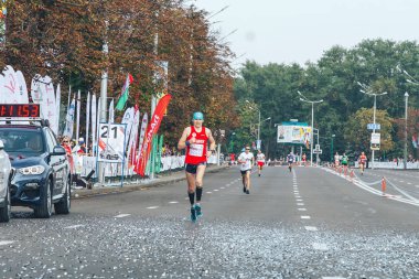 9 Eylül 2018 Minsk Belarus Yarı Maraton Minsk 2018