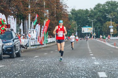 9 Eylül 2018 Minsk Belarus Yarı Maraton Minsk 2018
