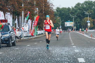 9 Eylül 2018 Minsk Belarus Yarı Maraton Minsk 2018