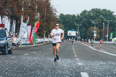 9 Eylül 2018 Minsk Belarus Yarı Maraton Minsk 2018
