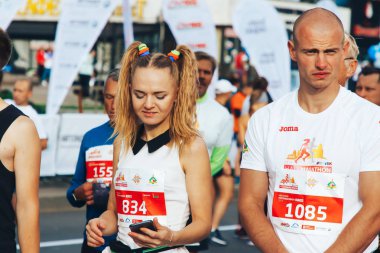 15 Eylül 2018 Minsk Belarus Yarı Maraton Minsk 2019