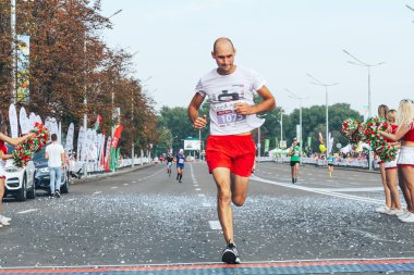 9 Eylül 2018 Minsk Belarus Yarı Maraton Minsk 2018