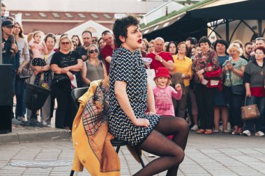 25 Mayıs 2019 Minsk Belarus Caddesi Şenlikleri