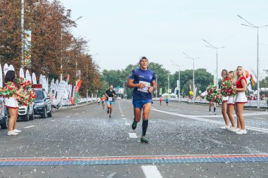9 Eylül 2018 Minsk Belarus Yarı Maraton Minsk 2018