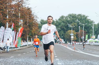 9 Eylül 2018 Minsk Belarus Yarı Maraton Minsk 2018