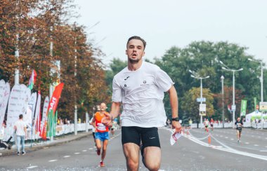 9 Eylül 2018 Minsk Belarus Yarı Maraton Minsk 2018