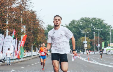 September 9, 2018 Minsk Belarus Half Marathon Minsk 2018 Running in the city