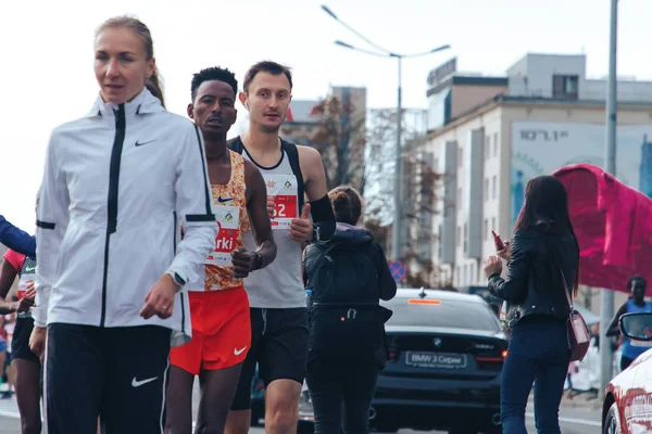 15 Eylül 2018 Minsk Belarus Yarı Maraton Minsk 2019 — Stok fotoğraf