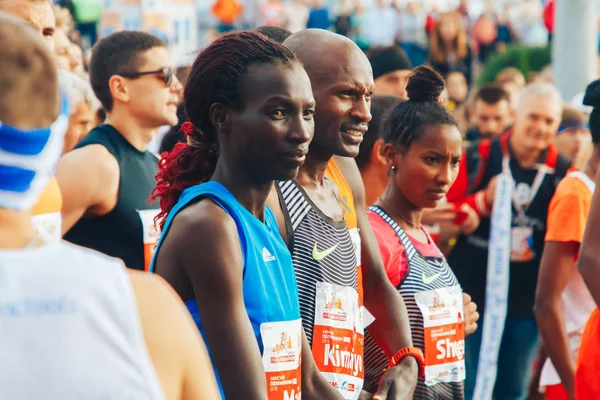 15 Eylül 2018 Minsk Belarus Yarı Maraton Minsk 2019 — Stok fotoğraf