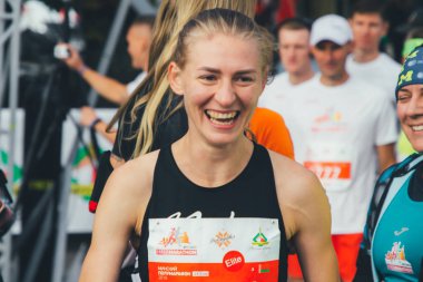 15 Eylül 2018 Minsk Belarus Yarı Maraton Minsk 2019