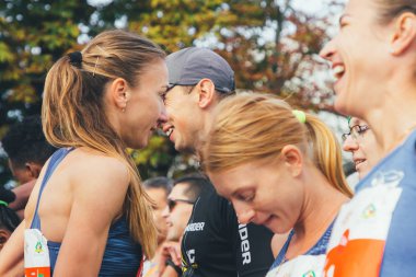 15 Eylül 2018 Minsk Belarus Yarı Maraton Minsk 2019