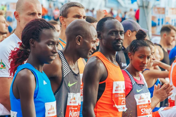 September 15, 2018 Minsk Belarus Half Marathon Minsk 2019 Running in the city — Stock Photo, Image