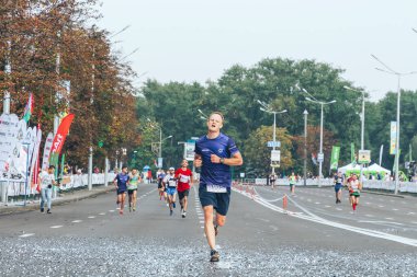 9 Eylül 2018 Minsk Belarus Yarı Maraton Minsk 2018