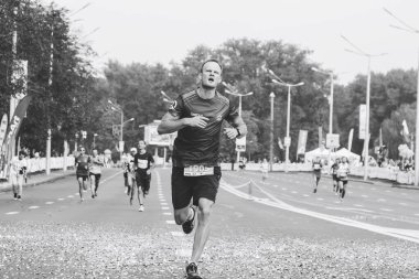 9 Eylül 2018 Minsk Belarus Yarı Maraton Minsk 2018