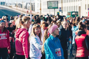 8 Mart 2019, Minsk Belarus Yarışı Kadınlar Günü onuruna 8 Mart