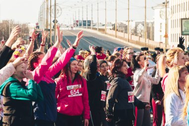 8 Mart 2019, Minsk Belarus Yarışı Kadınlar Günü onuruna 8 Mart